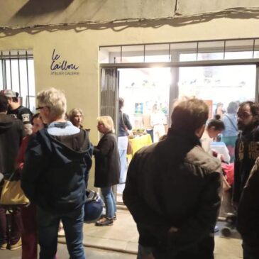 Soirée du 17 octobre : succès du vernissage de la première exposition de l’atelier galerie Le Caillou